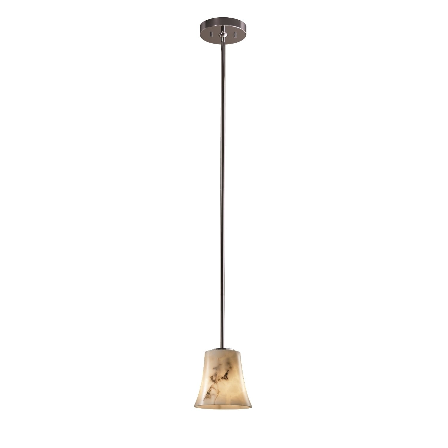 Justice Design Group Lumenaria 1 Light Brushed Nickel Mini Pendant