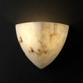 Porch Den Hicrest Faux Alabaster Shade 1 Light Wall Sconce