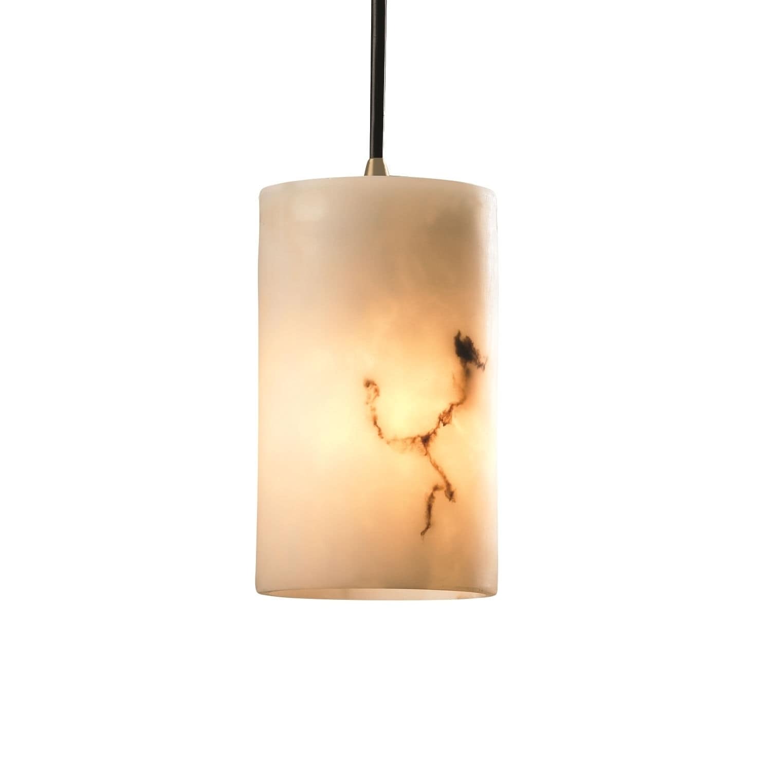 Justice Design Group Lumenaria Flat 1 Light Antique Brass Mini Pendant