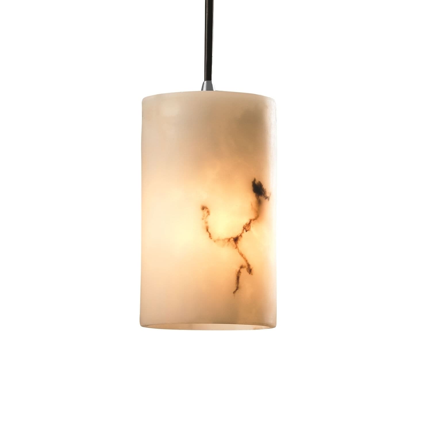 Justice Design Group Lumenaria Flat 1 Light Brushed Nickel Mini Pendant