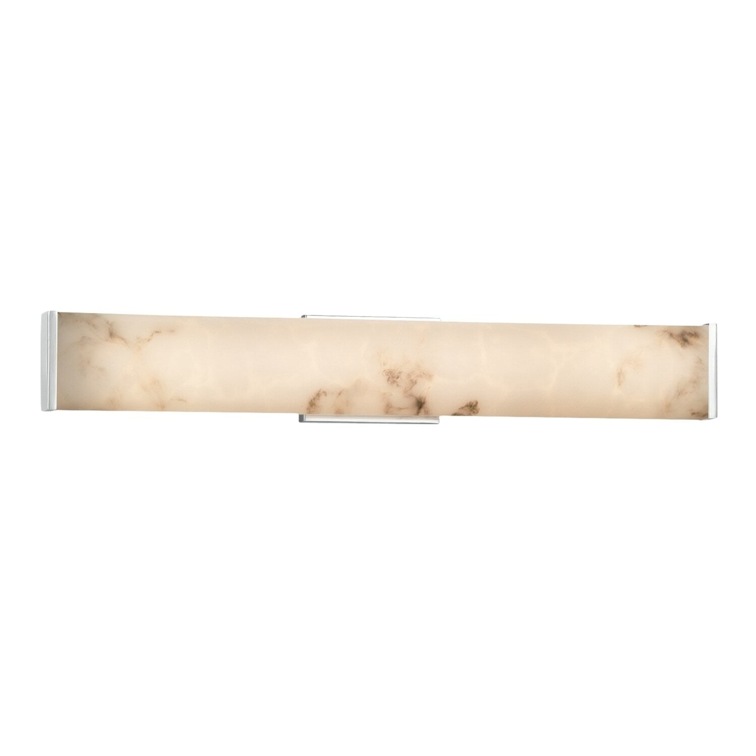 Justice Design Group Lumenaria Latitude 29 Inch Led Polished Chrome Ada Wall Bath Light Off White Shade