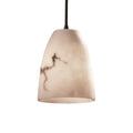 Justice Design Group Lumenaria Short 1 Light Matte Black Mini Pendant
