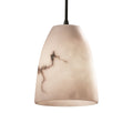 Justice Design Group Lumenaria 1 Light Dark Bronze Mini Pendant Tapered Cylinder Shade