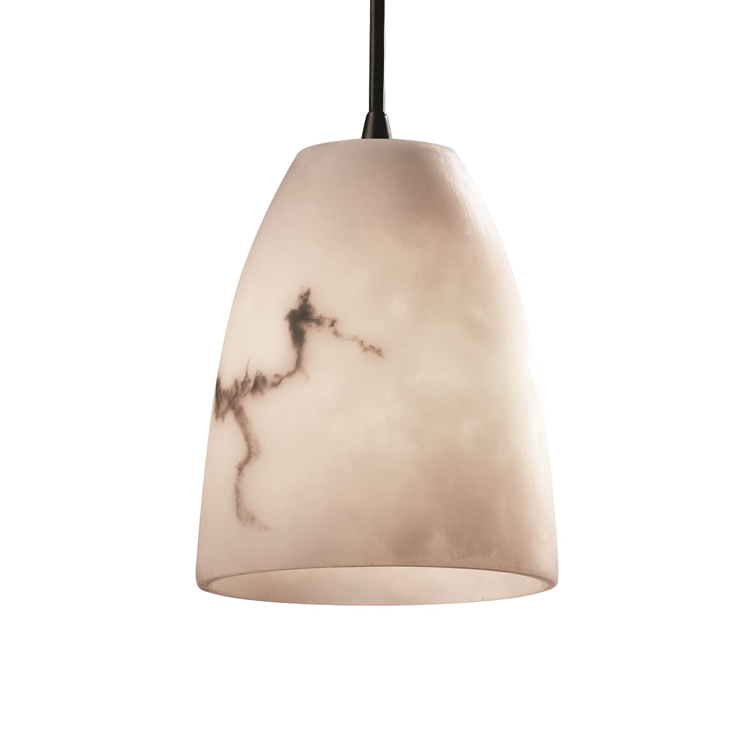 Justice Design Group Lumenaria 1 Light Dark Bronze Mini Pendant Tapered Cylinder Shade