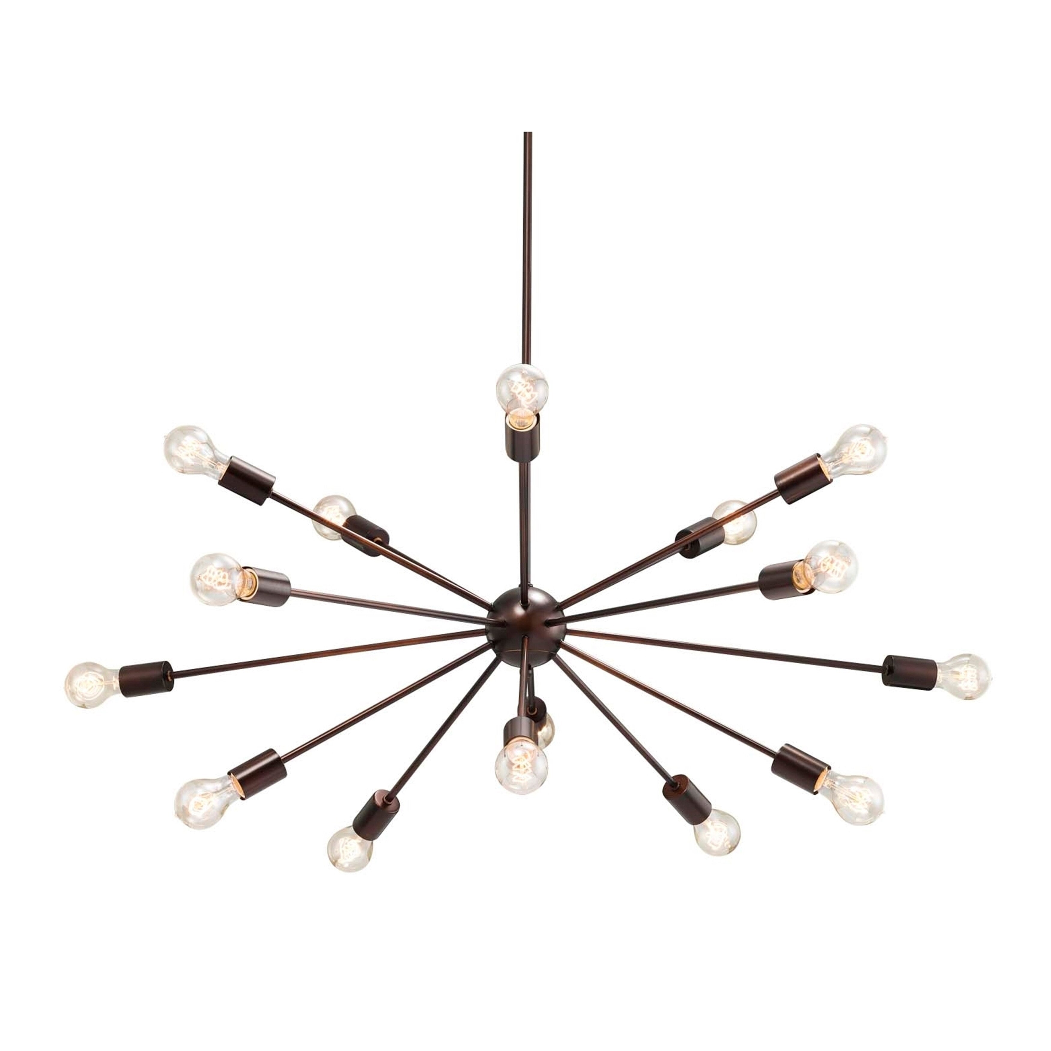 Justice Design Group No Shade Axion 15 Light Dark Bronze Large Chandelier