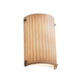 Justice Design Group Porcelina Finials 2 Light Matte Black Ada Wall Sconce Waterfall Shade