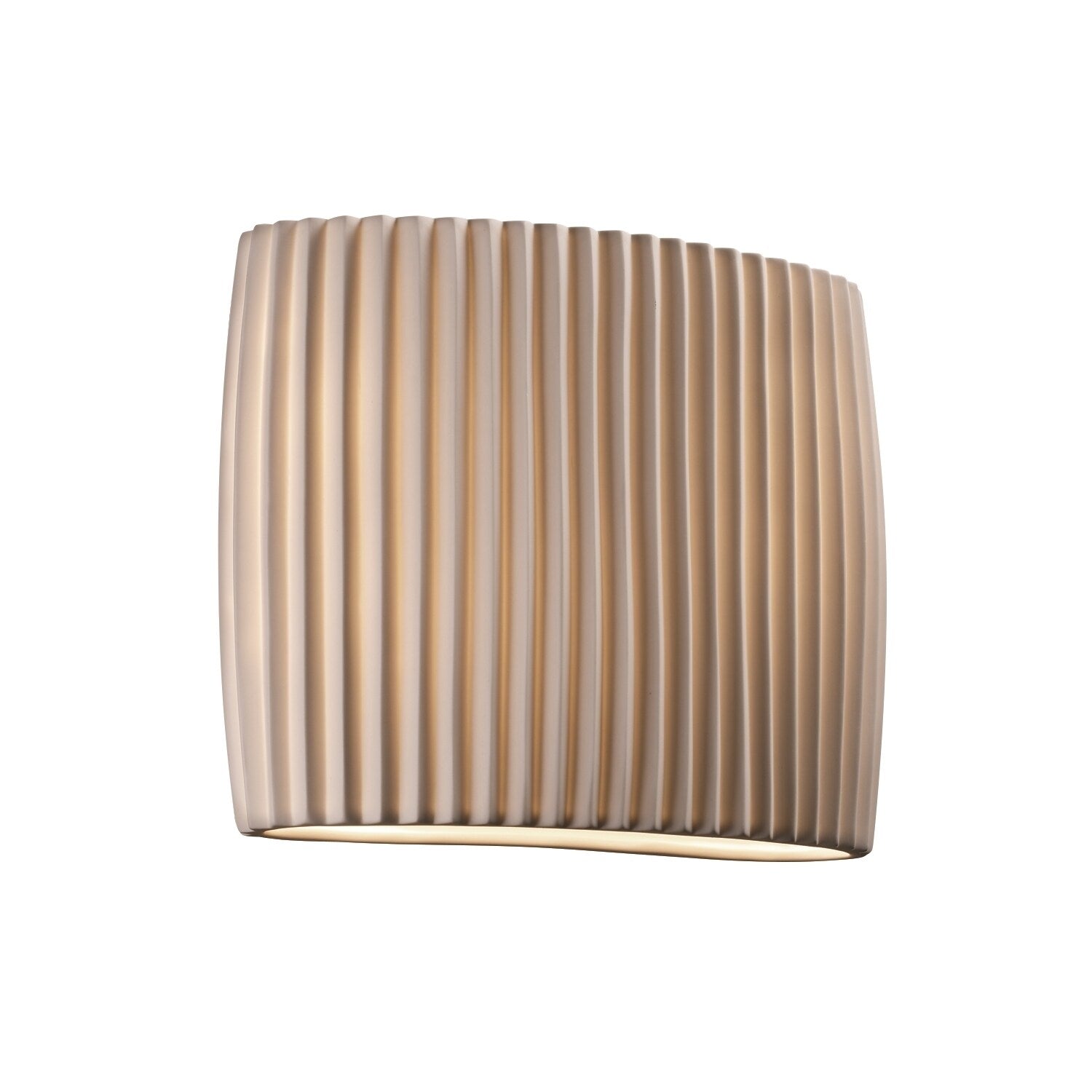 Justice Design Group Porcelina 2 Light Ada Wall Sconce Oval Pleats Shade