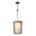 Justice Design Group Porcelina Amani 1 Light Polished Chrome Center Drum Pendant Waves Impressions