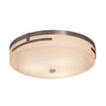 Justice Design Group Porcelina Atlas Brushed Nickel 19 Inch Led Round Flush Mount Waves Impressions