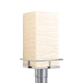 Justice Design Group Porcelina Avalon 1 Light Brushed Nickel Led Outdoor Post Light Waves Shade