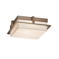 Justice Design Group Porcelina Avalon 10 Inch Brushed Nickel Led Outdoor Flush Mount Waves Impressions