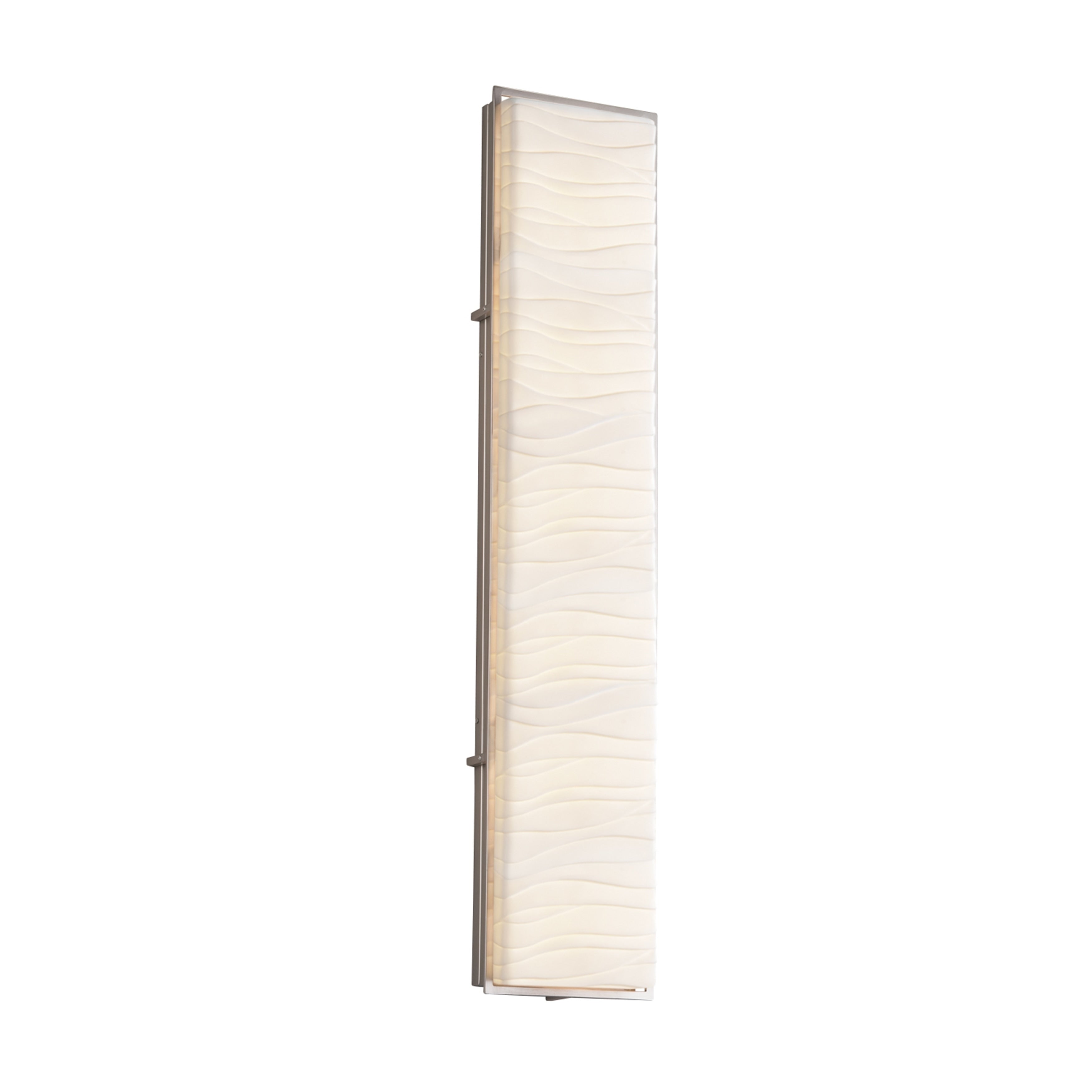 Justice Design Group Porcelina Avalon 48 Inch Brushed Nickel Ada Led Outdoor Wall Sconce Waves Impressions