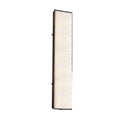 Justice Design Group Porcelina Avalon 48 Inch Matte Black Ada Led Outdoor Wall Sconce Waves Impressions