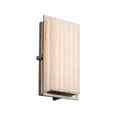 Justice Design Group Porcelina Avalon Brushed Nickel Ada Led Outdoor Wall Sconce Small Waterfall Shade