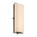 Justice Design Group Porcelina Avalon Brushed Nickel Ada Led Outdoor Wall Sconce Waves Shade