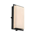 Justice Design Group Porcelina Avalon Matte Black Ada Led Outdoor Wall Sconce Small Waterfall Shade