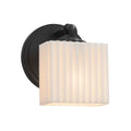 Justice Design Group Porcelina Bronx 1 Light Matte Black Wall Sconce Rectangle Pleats Impressions