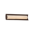 Justice Design Group Porcelina Lineate 22 Inch Dark Bronze Ada Led Wall Bath Bar Waves Shade