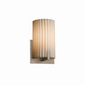 Justice Design Group Porcelina Century 1 Light Brushed Nickel Ada Wall Sconce Pleats Shade