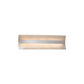Justice Design Group Porcelina Contour 21 Inch Polished Chrome Ada Led Wall Bath Bar Waves Shade