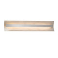 Justice Design Group Porcelina Contour 29 Inch Polished Chrome Ada Led Wall Bath Bar Waves Shade