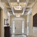 Justice Design Group Porcelina Tribeca 3 Light Polished Chrome Pendant Waves Shade