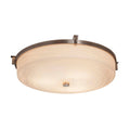 Justice Design Group Porcelina Era Brushed Nickel 21 Inch Led Round Flush Mount Waves Impressions