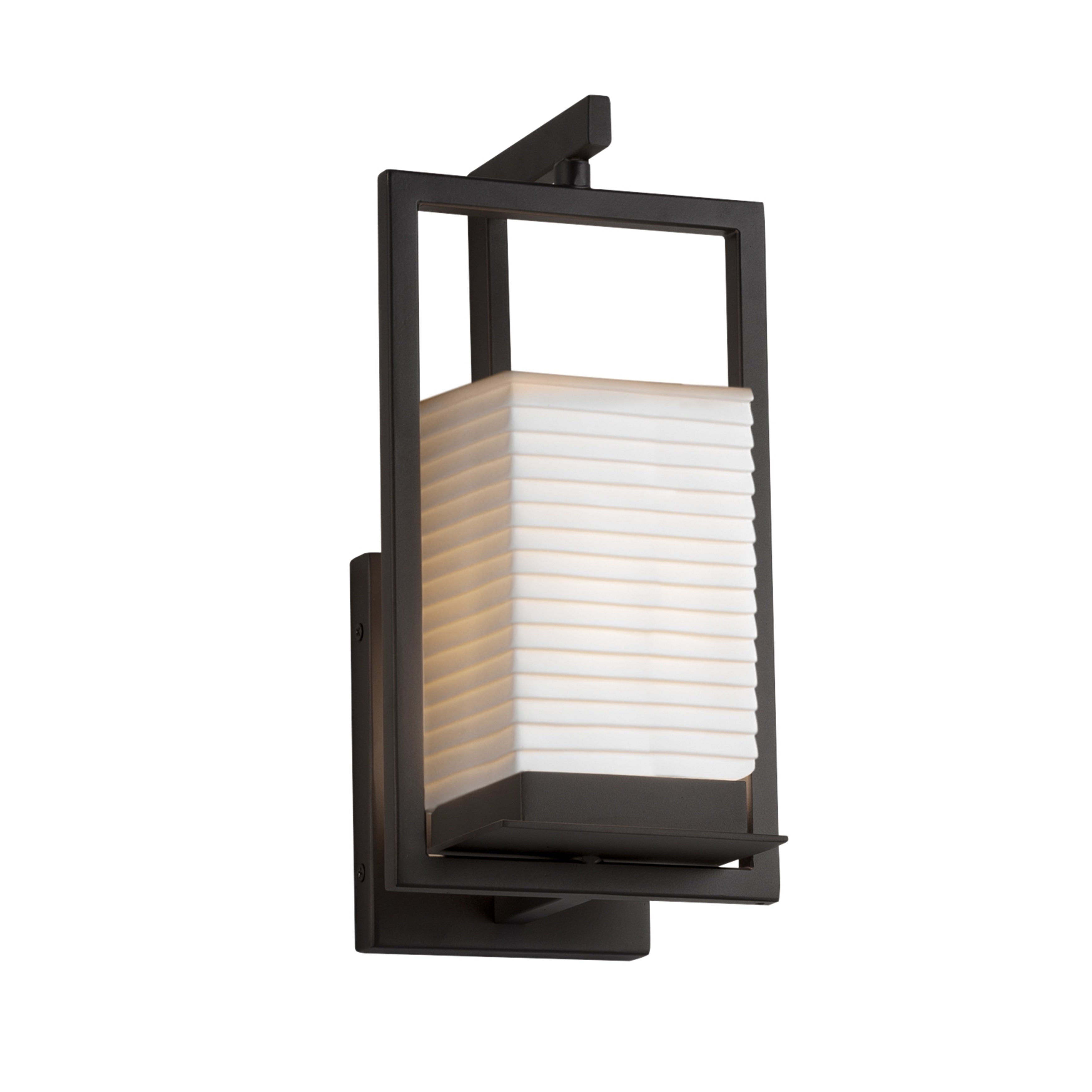 Justice Design Group Porcelina Laguna 1 Light Matte Black Led Outdoor Wall Sconce Sawtooth Impressions