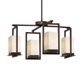 Justice Design Group Porcelina Laguna 4 Light Dark Bronze Led Outdoor Chandelier Waves Impressions