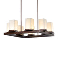 Justice Design Porcelina Laguna 8 Light Dark Bronze Led Outdoor Chandelier Waves Shade