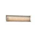 Justice Design Group Porcelina Lineate 22 Inch Brushed Nickel Ada Led Wall Bath Bar Waves Shade