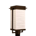 Justice Design Group Porcelina Pacific 1 Light Dark Bronze Led Outdoor Post Light Waves Shade