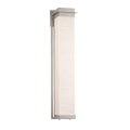 Justice Design Group Porcelina Pacific 36 Inch Brushed Nickel Led Outdoor Wall Sconce Waves Impressions