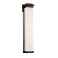 Justice Design Group Porcelina Pacific 36 Inch Matte Black Led Outdoor Wall Sconce Waves Impressions
