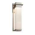 Justice Design Group Porcelina Pacific Brushed Nickel Led Large Outdoor Wall Sconce Waves Shade