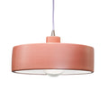 Justice Design Radiance Brushed Nickel Dish Ceramic Pendant With White Cord Incandescent
