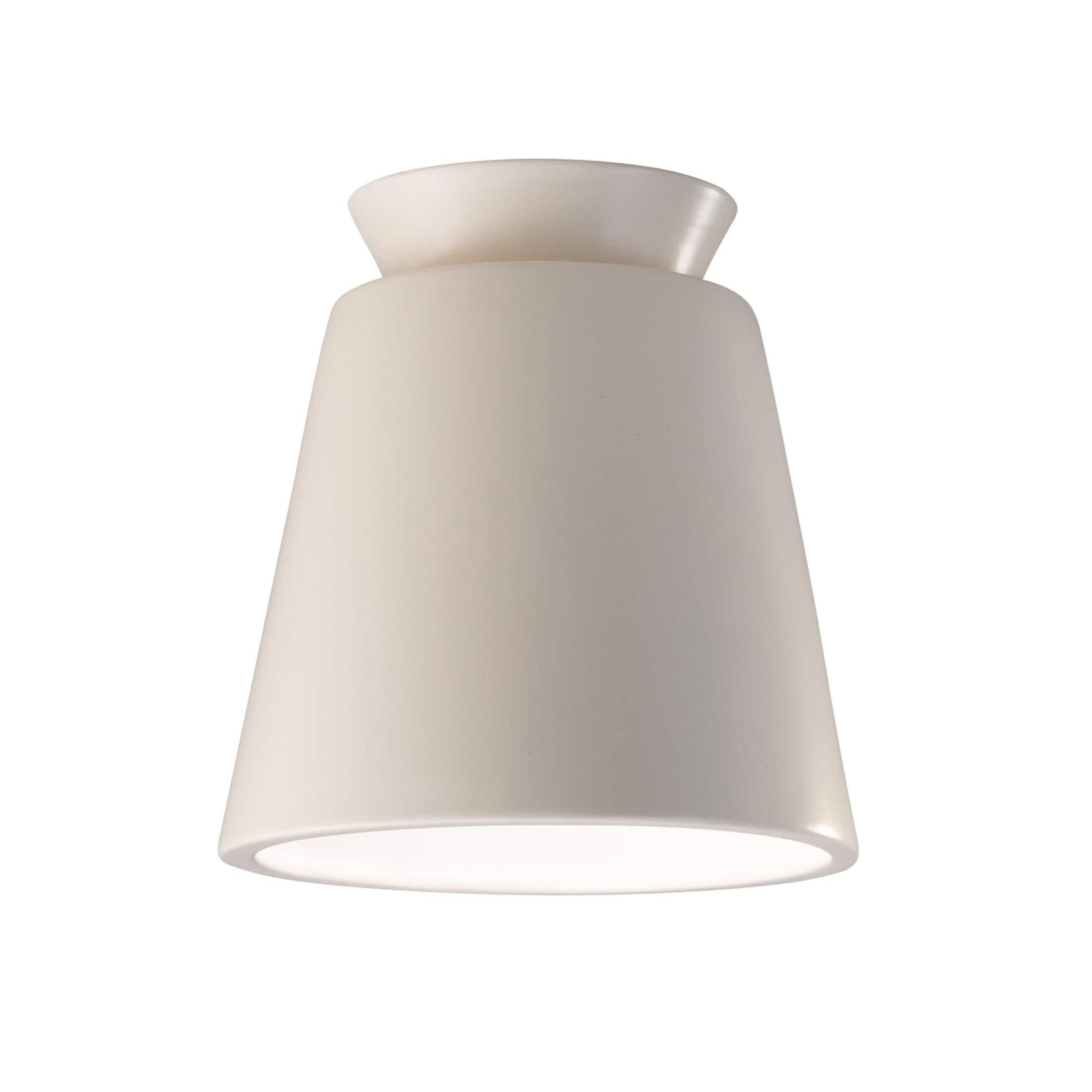 Justice Design Radiance Outdoor Trapezoid Ceramic Flush Mount Light