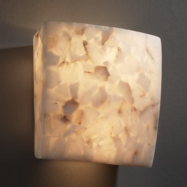 Porch Den Farmcrest Alabaster Rocks 2 Light Ada Wall Sconce