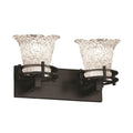 Justice Design Group Veneto Luce 2 Light Bath Bar Black