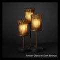 Justice Design Group Veneto Luce Dakota 3 Light Dark Bronze Table Lamp