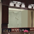 Justice Design Group Veneto Luce Aero 3 Light Brushed Nickel Bath Bar Lace Oval Shade