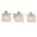 Justice Design Group Veneto Luce Ardent 3 Light Polished Chrome Bath Bar Lace Oval Shade