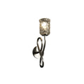 Justice Design Group Veneto Luce Capellini 1 Light Brushed Nickel Wall Sconce Clear Textured Cylinder Rippled Rim Shade