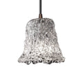 Justice Design Group Veneto Luce Dark Bronze Mini Pendant Lace Shade