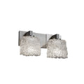 Justice Design Group Veneto Luce Modular 2 Light Brushed Nickel Bath Bar Lace Oval Shade