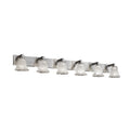 Justice Design Group Veneto Luce Modular 6 Light Brushed Nickel Bath Bar Lace Round Flared Shade