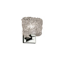 Justice Design Group Veneto Luce Regency 1 Light Polished Chrome Wall Sconce Lace Oval Shade