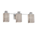 Justice Design Group Wire Glass Ardent 3 Light Polished Chrome Bath Bar Grid With Opal Square W Flat Rim Shade