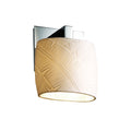 Justice Design Group Limoges Modular 1 Light Polished Chrome Ada Wall Sconce Banana Leaf Oval Shade