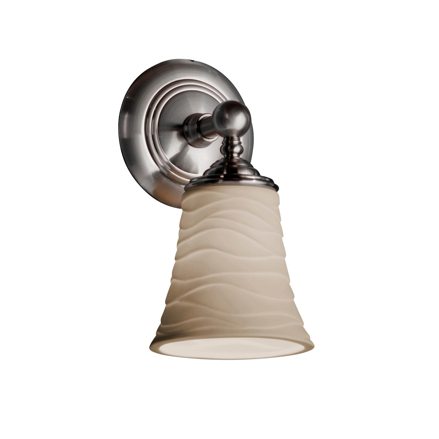 Justice Design Limoges Tradition Brushed Nickel Wall Sconce Silver